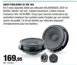 Autobacs Haut-parleurs is vw 165 offre