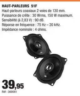 Autobacs Haut-parleurs 51f offre