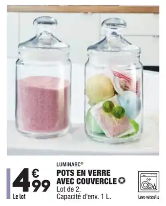 ALDI Pots en verre avec couvercle offre