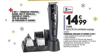 ALDI Tondeuse cheveux et barbe 6-en-1 offre