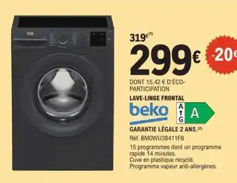 E.Leclerc Lave Linge Frontal Beko offre