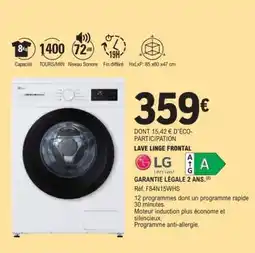 E.Leclerc Lave Linge Frontal LG offre