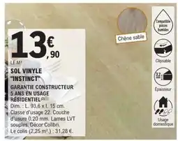 E.Leclerc SOL VINYLE INSTINCT offre