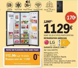 E.Leclerc RÉFRIGÉRATEUR AMÉRICAIN LG offre
