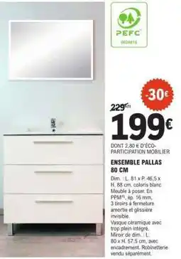 E.Leclerc ENSEMBLE PALLAS 80 CM offre