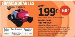 E.Leclerc ROBOT PISCINE RED PANTHER offre