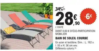 E.Leclerc BAIN DE SOLEIL COURBE offre