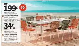 E.Leclerc TABLE RECTANGULAIRE offre