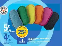 E.Leclerc Lot de 6 éponges réutilisables 'HOMESIDE' offre