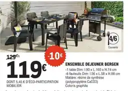 E.Leclerc ENSEMBLE DEJEUNER BERGEN offre