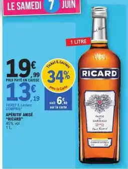 E.Leclerc APÉRITIF ANISÉ “RICARD” offre