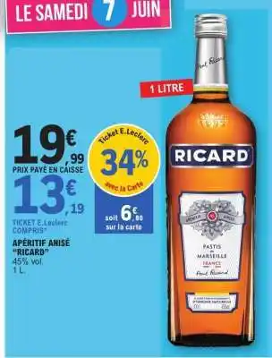 E.Leclerc APÉRITIF ANISÉ “RICARD” offre