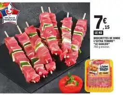 E.Leclerc BROCHETTES DE DINDE L'EXTRA TENDRE LE GAULOIS offre