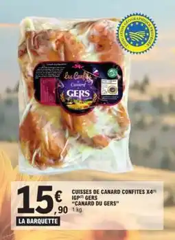 E.Leclerc CUISSES DE CANARD CONFITES X4 offre