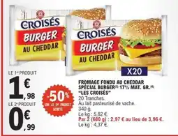 E.Leclerc FROMAGE FONDU AU CHEDDAR SPECIAL BURGER offre