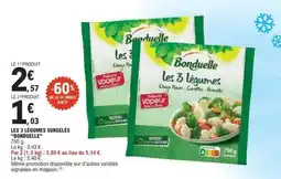 E.Leclerc Les 3 Légumes Surgelés 'Bonduelle' offre