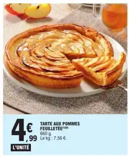 E.Leclerc TARTE AUX POMMES FEUILLETÉE offre