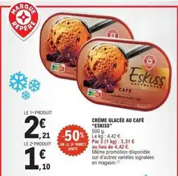 E.Leclerc CRÈME GLACÉE AU CAFÉ “ESKISS” offre