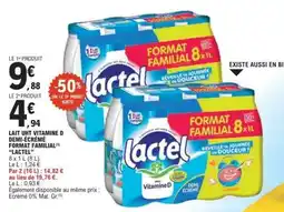 E.Leclerc Lait UHT Vitamine D Demi-Écrémé Format Familial 'Lactel' offre