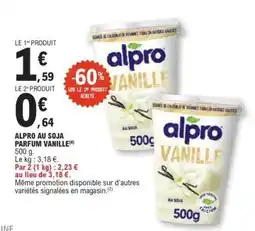 E.Leclerc ALPRO AU SOJA PARFUM VANILLE offre