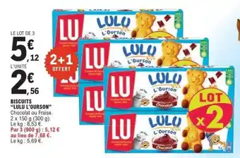 E.Leclerc BISCUITS 'LULU L'OURSON' offre