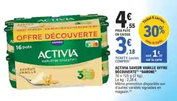E.Leclerc ACTIVIA SAVEUR VANILLE OFFRE DÉCOUVERTE DANONE offre