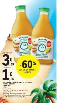 E.Leclerc Jus Ananas, Pomme & Fruit de la Passion offre