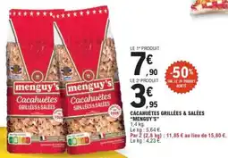 E.Leclerc Cacahuètes Grillées Salées Menguy's offre