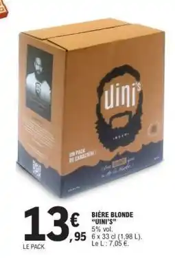 E.Leclerc BIÈRE BLONDE “UINI’S” offre