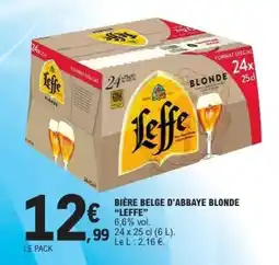 E.Leclerc BIÈRE BELGE D'ABBAYE BLONDE 'LEFFE' offre