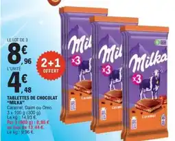 E.Leclerc Tablettes de chocolat 'Milka' offre