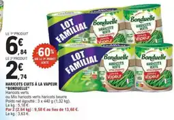E.Leclerc Haricots cuits à la vapeur Bonduelle offre