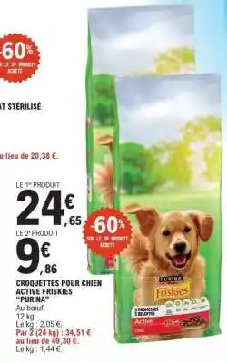 E.Leclerc CROQUETTES POUR CHIEN ACTIVE FRISKIES 'PURINA' offre