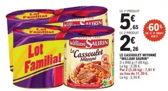 E.Leclerc Le Cassoulet Mitonné William Saurin offre
