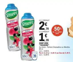 E.Leclerc Sirop Zéro 'Teisseire' offre
