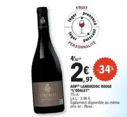 E.Leclerc AOP Languedoc Rouge 'L'Odalet' offre