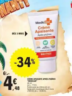 E.Leclerc CRÈME APAISANTE APRÈS-PIQÛRES “MEDICAID” offre