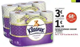 E.Leclerc PAPIER HYGIÉNIQUE COUSSINÉ KLEENEX offre