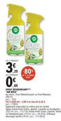 E.Leclerc SPRAY DESODORISANT AIR WICK offre
