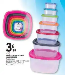 E.Leclerc 7 BOÎTES ALIMENTAIRES + COUVERCLES offre