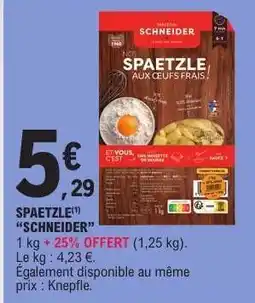 E.Leclerc SPAETZLE “SCHNEIDER” offre