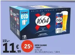 E.Leclerc Bière Blonde 1664 offre