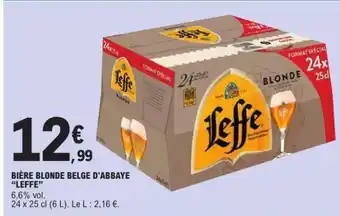 E.Leclerc BIÈRE BLONDE BELGE D'ABBAYE 'LEFFE' offre