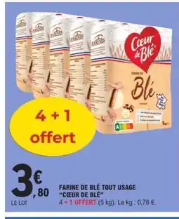 E.Leclerc Farine de Blé Tout Usage 'Cœur de Blé' offre