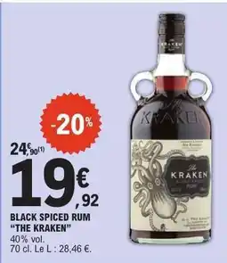 E.Leclerc BLACK SPICED RUM 'THE KRAKEN' offre