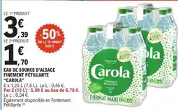 E.Leclerc Eau de Source d'Alsace Finement Pétillante Carola offre