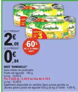 E.Leclerc Maïs 'Bonduelle' offre