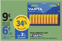 E.Leclerc PILES LONGLIFE X 20 offre