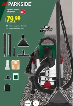 Lidl PARKSIDE Aspirateur injecteur et extracteur offre