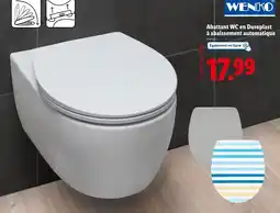 WENKO Abattant wc en duroplast à abaissement automatique